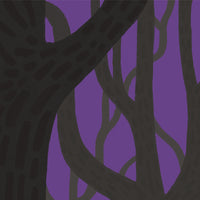 What is the Room Next Door Like? Ghost forest wallpaper (Purple) PEEL AND STICK MURAL