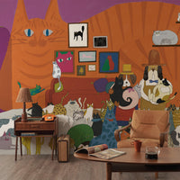 What is the Room Next Door Like? Cat room MURAL