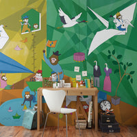 What is the Room Next Door Like? Origami room MURAL