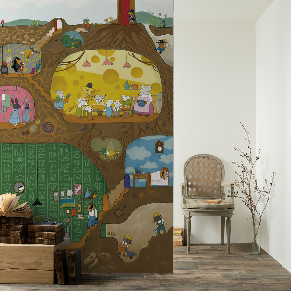 What is the Room Next Door Like? Room in the dirt MURAL