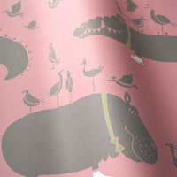 The Crocodiles and the Hippopotamuses Pink 2.7 m long WALLPAPER