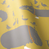 The Crocodiles and the Hippopotamuses Yellow 2.5 m long WALLPAPER