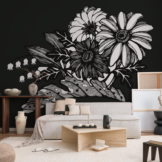 3 Stories -Flower Basket Melody- PEEL AND STICK MURAL
