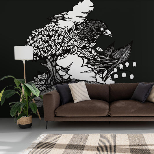 3 Stories -Light Green Dreams- PEEL AND STICK MURAL