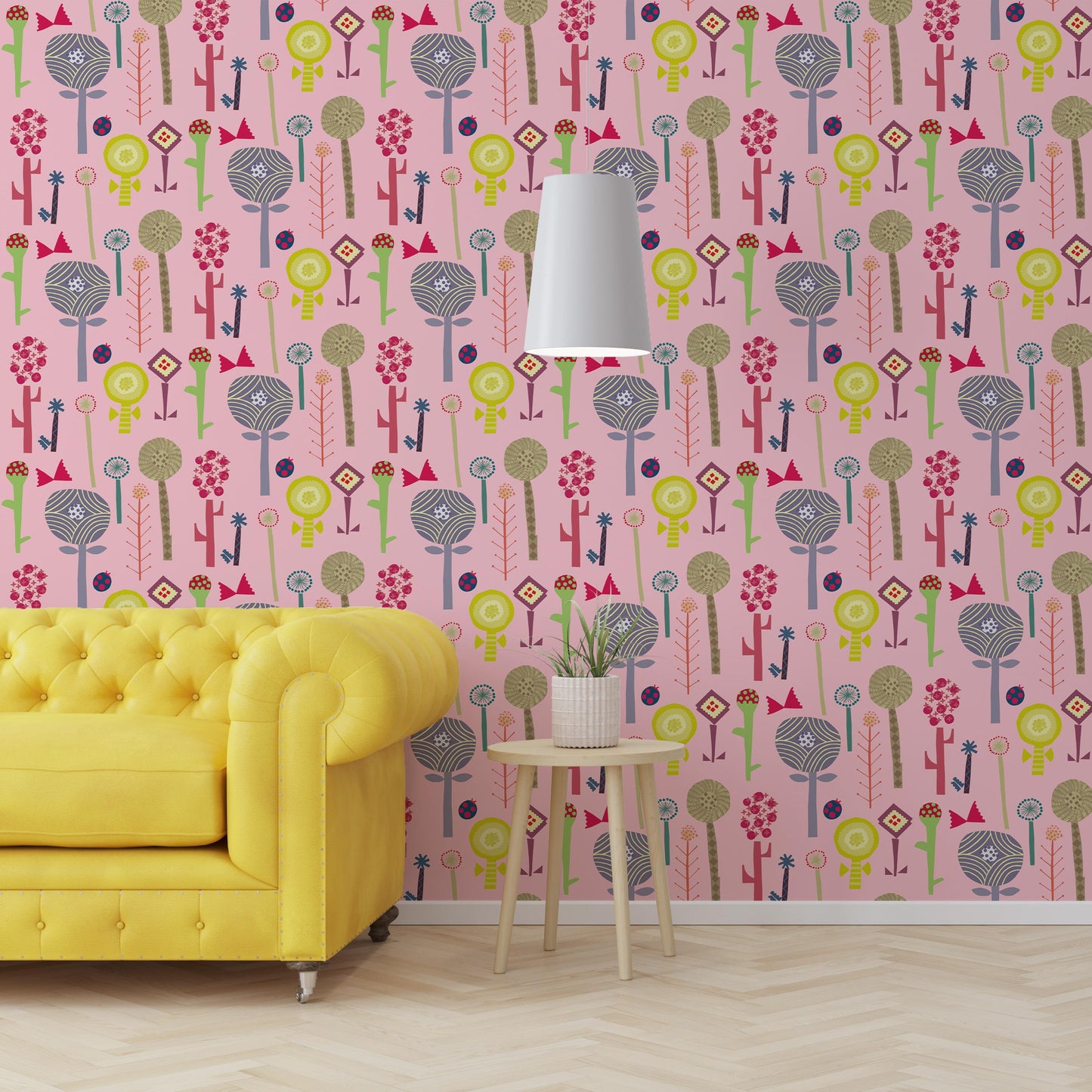 hana Pink 3.3 m long WALLPAPER