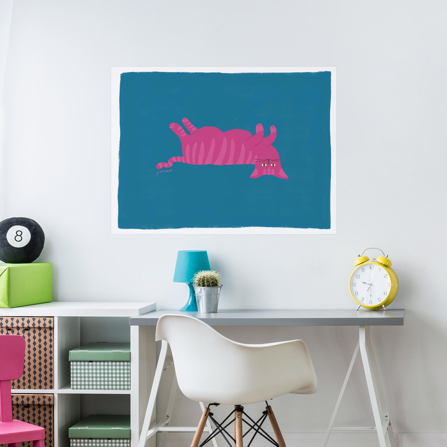 What is the Room Next Door Like? Cat room TABBY Large PEEL AND STICK Deodorant POSTER