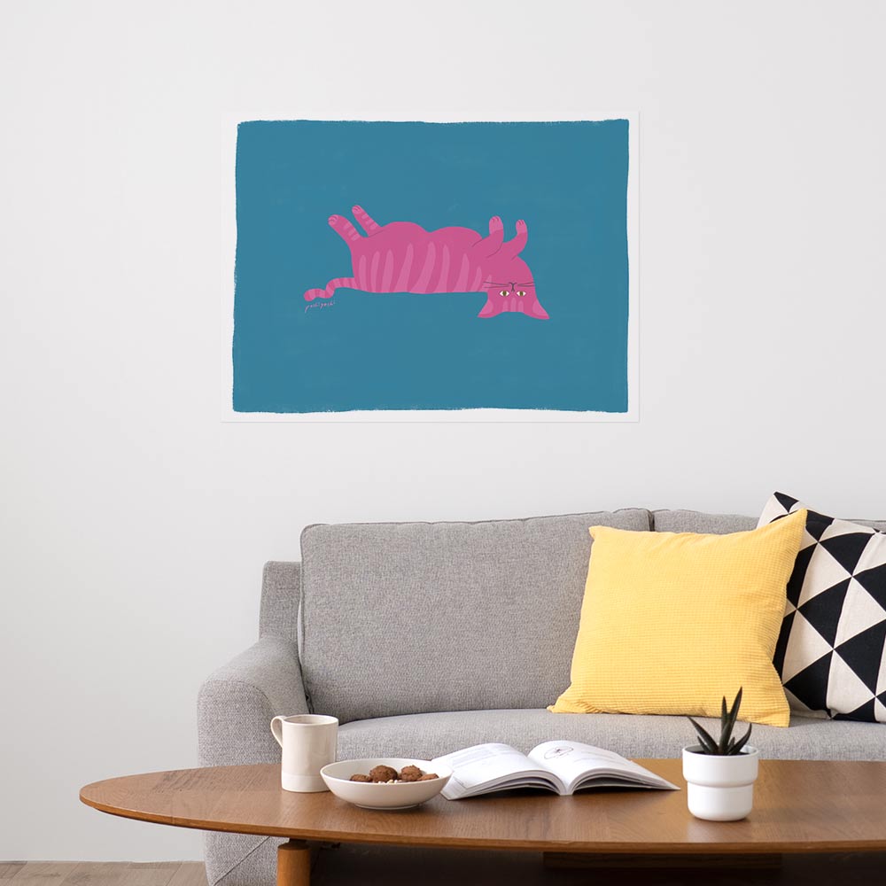 What is the Room Next Door Like? Cat room TABBY Large PEEL AND STICK Deodorant POSTER