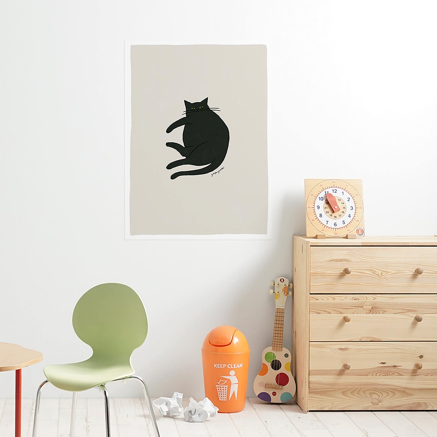 What is the Room Next Door Like? Cat room FUKU Large PEEL AND STICK Deodorant POSTER