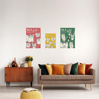 HAyU ANIMAL ART POSTER Single color SIX DOGS A2 Size POSTER