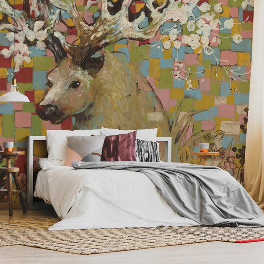 The Reindeer and Me PEEL AND STICK MURAL