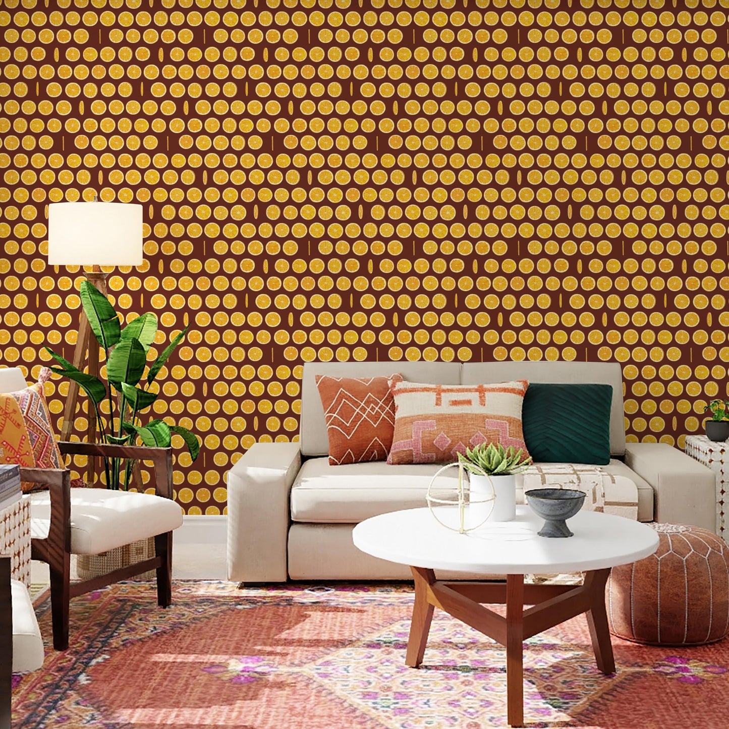 Orangette Brown 2.5 m long WALLPAPER