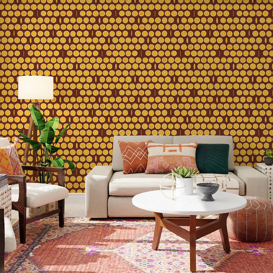 Orangette Brown 3.3 m long WALLPAPER