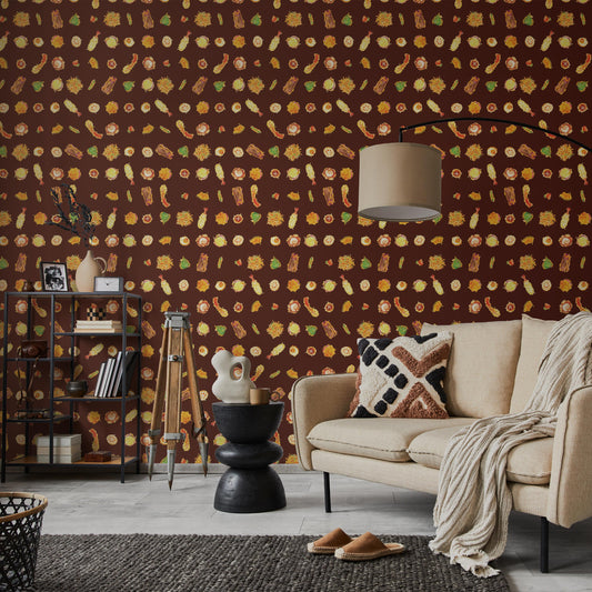 Tempura Brown 3 m long PEEL AND STICK WALLPAPER