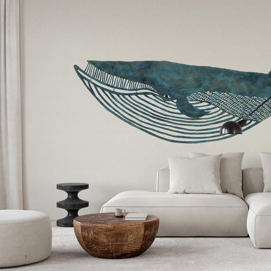 Fin Whale PEEL AND STICK MURAL