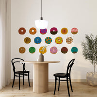 What is the Room Next Door Like? Donuts room B: Set of 17 Donuts WALL DECAL