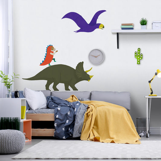 What is the Room Next Door Like? Dinosaur room C: Triceratops Set WALL DECAL