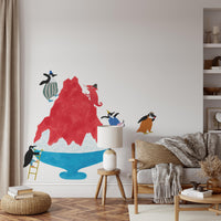 What is the Room Next Door Like? Kitchen room A: Kabeleon and Shaved Ice Set WALL DECAL