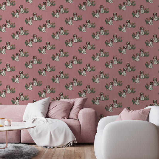 Chiens jumeaux Dusty Rose 2.7 m long WALLPAPER