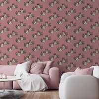 Chiens jumeaux Dusty Rose 2.5 m long WALLPAPER