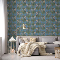 SAMPLE Romance Smoke Blue PEEL AND STICK WALLPAPER