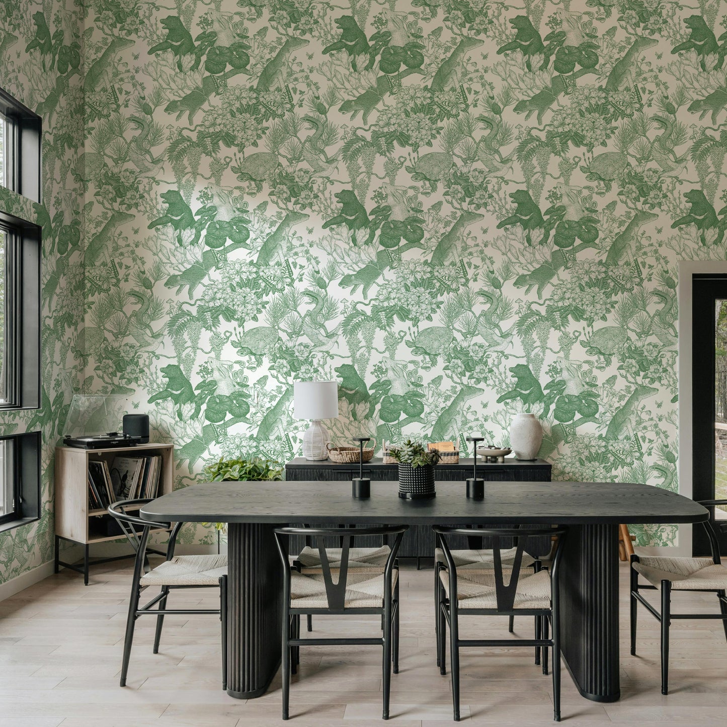 Japanese forest／Double Green 2.5 m long PEEL AND STICK WALLPAPER