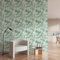 Japanese forest Green 3 m long WALLPAPER