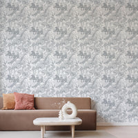 Japanese forest Gray 2.5 m long PEEL AND STICK WALLPAPER