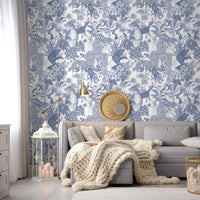 SAMPLE Tropical rainforest／Double Blue PEEL AND STICK WALLPAPER