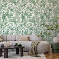 SAMPLE Tropical rainforest／Double Green PEEL AND STICK WALLPAPER