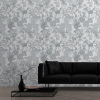 Tropical rainforest／Double Gray 2.5 m long PEEL AND STICK WALLPAPER