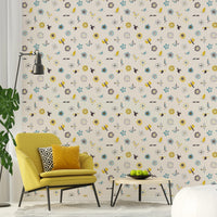 The Flowers and the Birds White 2.7 m long WALLPAPER