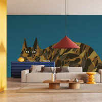 What is the Room Next Door Like? Cat Wallpaper Tortoiseshell Cat MURAL