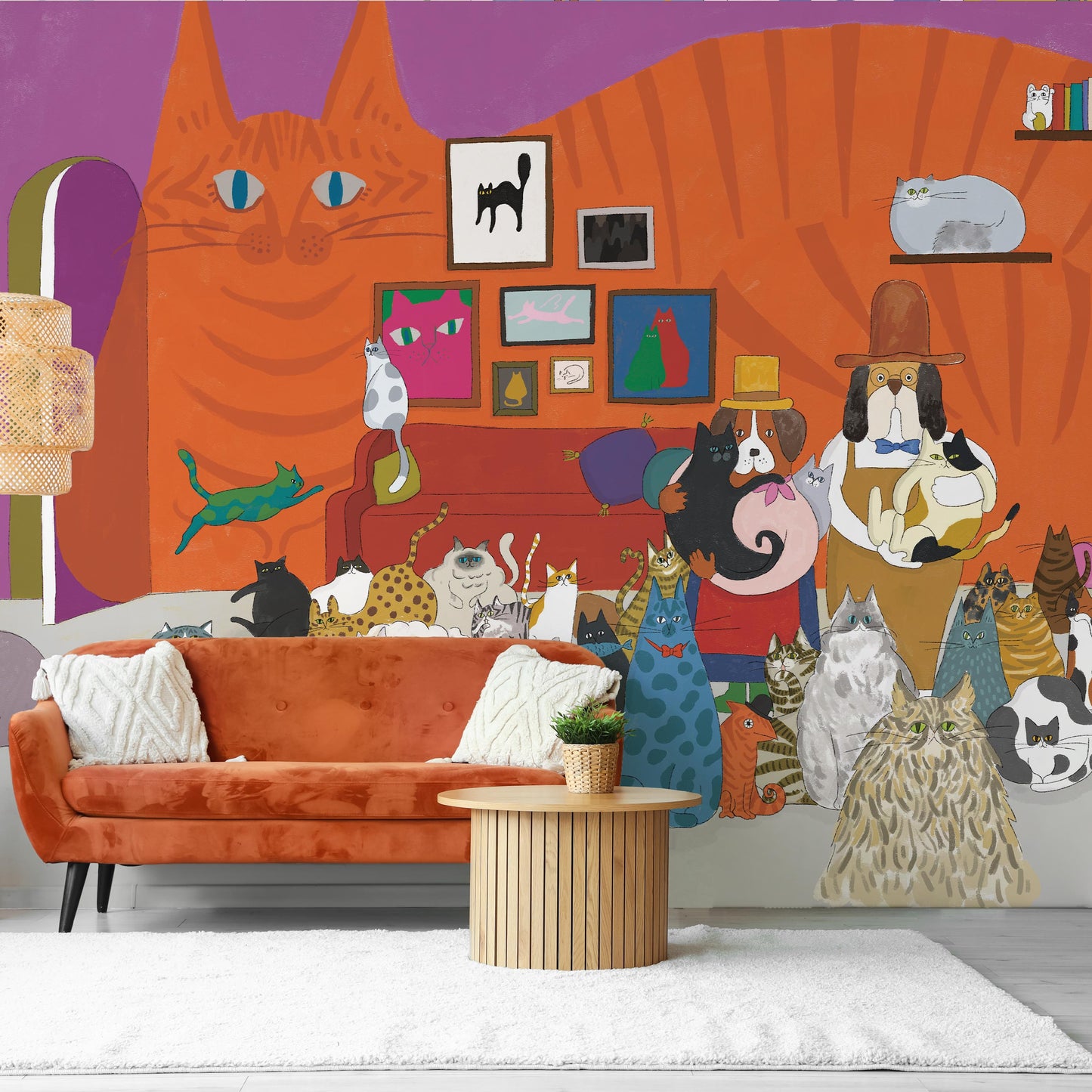 SAMPLE What is the Room Next Door Like? Cat room MURAL